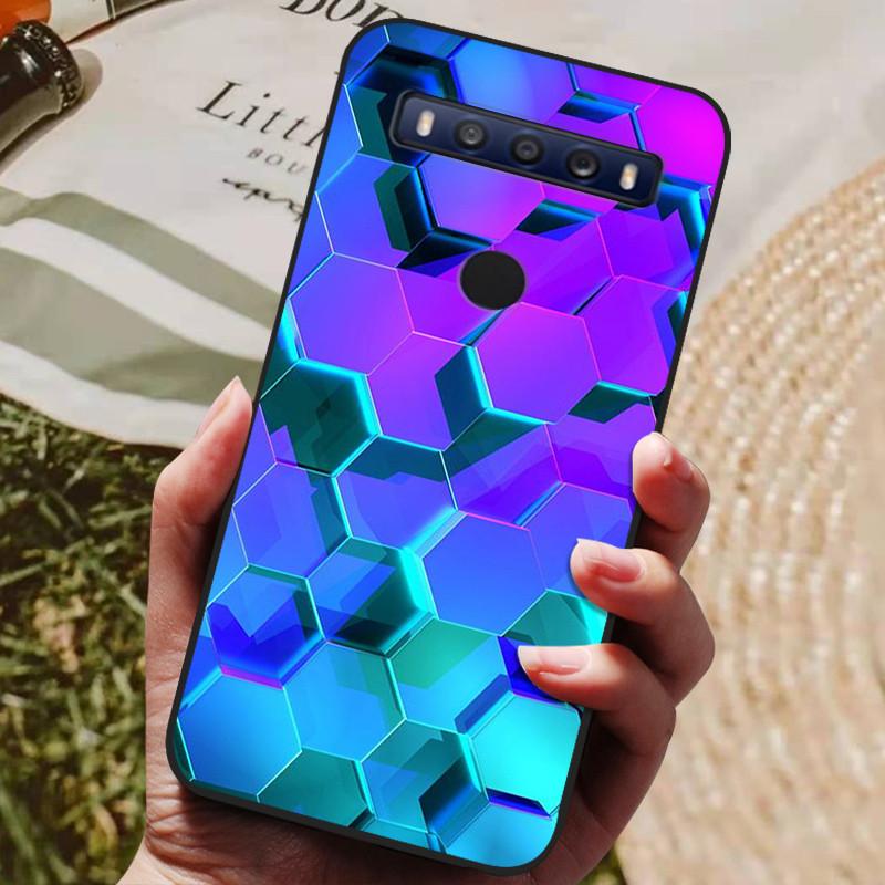 For TCL 10 SE Case Black TPU Silicon Shell For TCL 10SE Phone Cover Tcl 10se Cases T766H T766J T766U T766A Fundas Bumper Marble