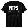 Pops Definition Unisexs T Shirt Grandad Grandpa Gift Fathers Day Graphic Tee