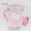 1 Pair Women Winter Gloves Half-finger Cat Paw Shape Thick Plush Elastic Warm Heat Retention Non-slip Windproof Wrist Protection Cycling Riding