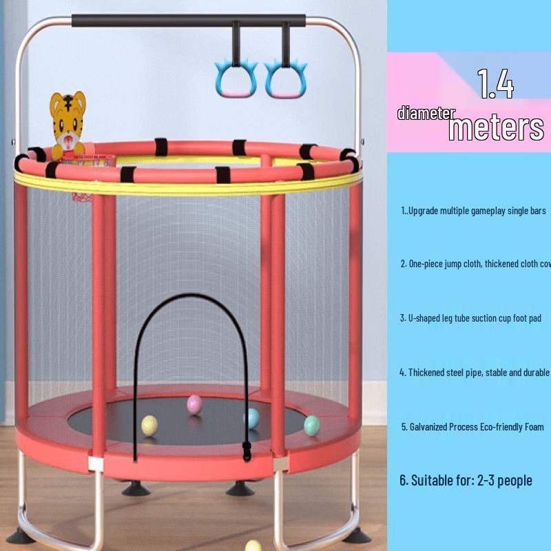 TLXT Foldable Kids Trampoline with Safety Net