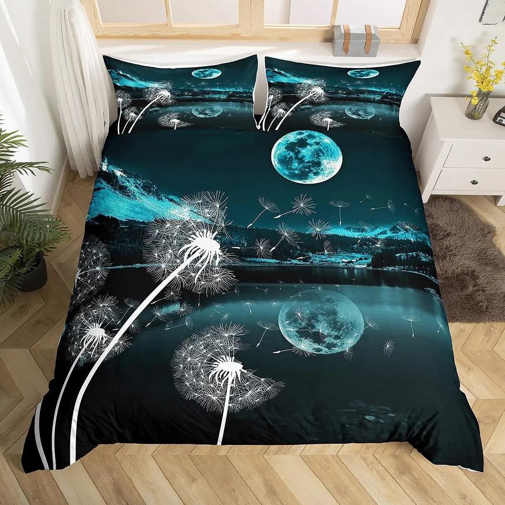 Snow Mountain Duvet Cover Set Iceberg Sunrise Sunset Bedding Set Microfiber Winter Natural Scenery Quilt Cover Single King Size