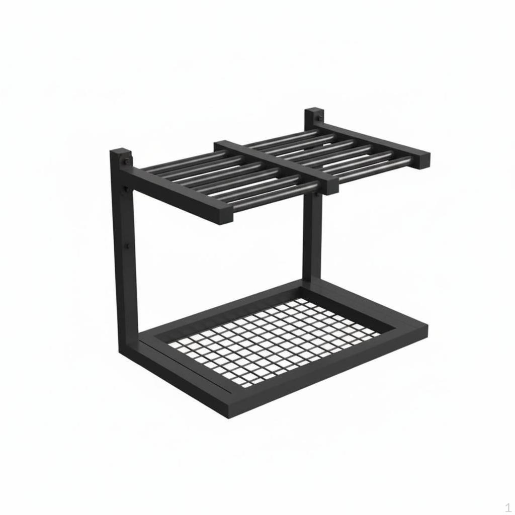 Metal Ping Pong Rack Holder Space Saving Table Tennis Paddle Stand Training