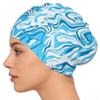 1 Pièce Bonnet de Bain Surdimensionné en Silicone Double Face Imprimé Haute Élasticité pour Femme, Pour l'Entraînement de Natation, la Plage et les Sports Nautiques