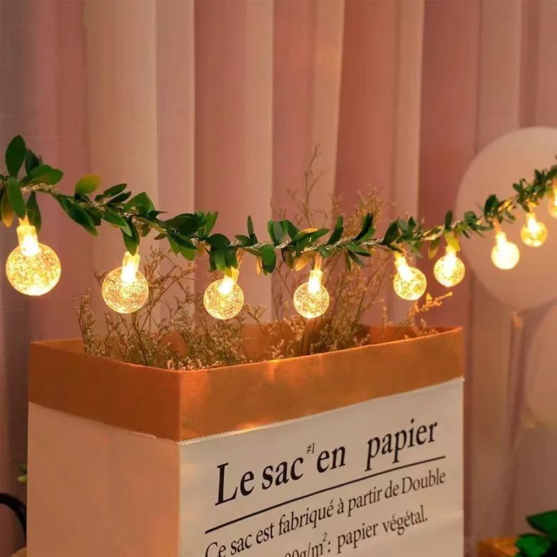1.5M 10LEDS Rose Flower String Lights Battery Powered Flower Rose Night Lamp for Christmas Wedding Valentines Day Party Garland Decoration