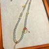 Versatile Red Agate Pendant with White Crystal Southern Necklace Cord