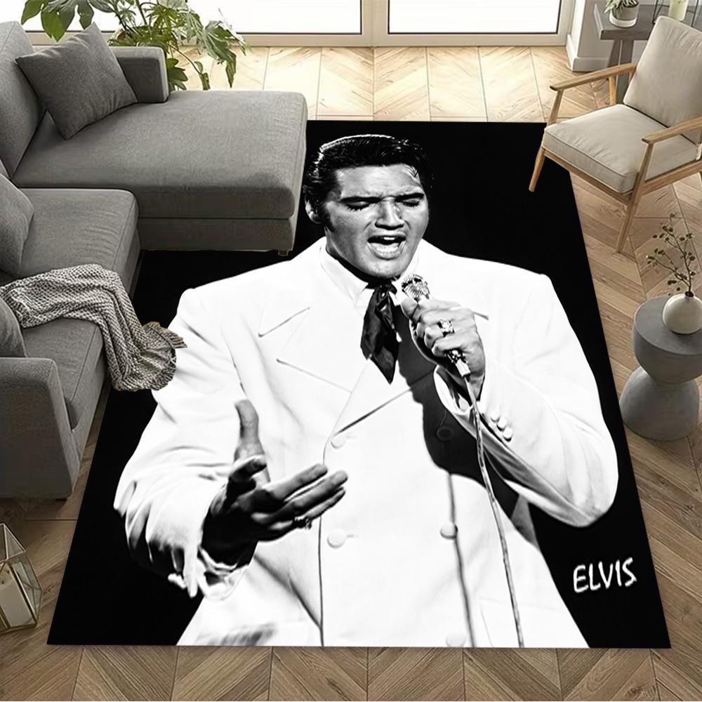 Elvis Presley Rock Legend Area Rug Design for Playrooms Living Rooms Dining Room Dormitory Anti-slip Rug Office home decor Spiritual Gift