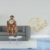 Equestrian Timepiece Sculpture with Napkin Storage Weighted Arm Dispenser for Living Room Desk