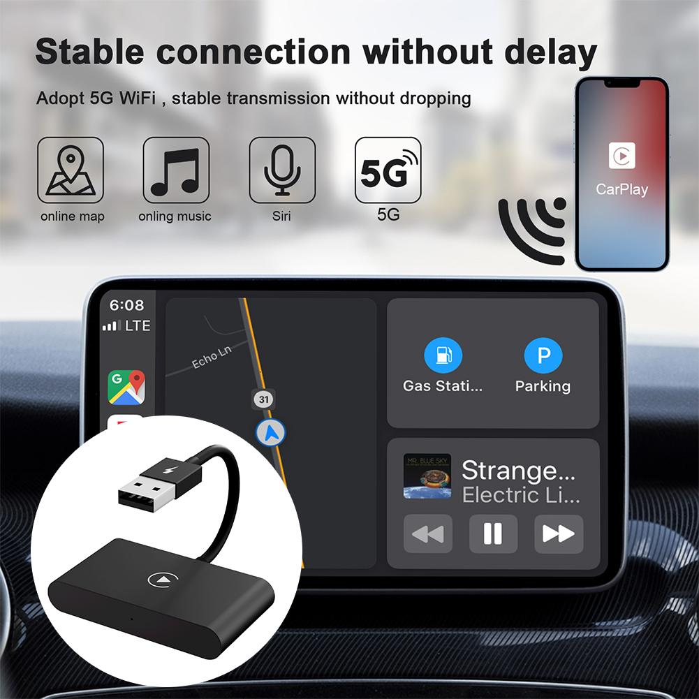 2 In 1 Wireless CarPlay Android Auto Adapter CarPlay Dongle Convert Wired To Wireless Auto Connect Plug & Play for Factory Wired