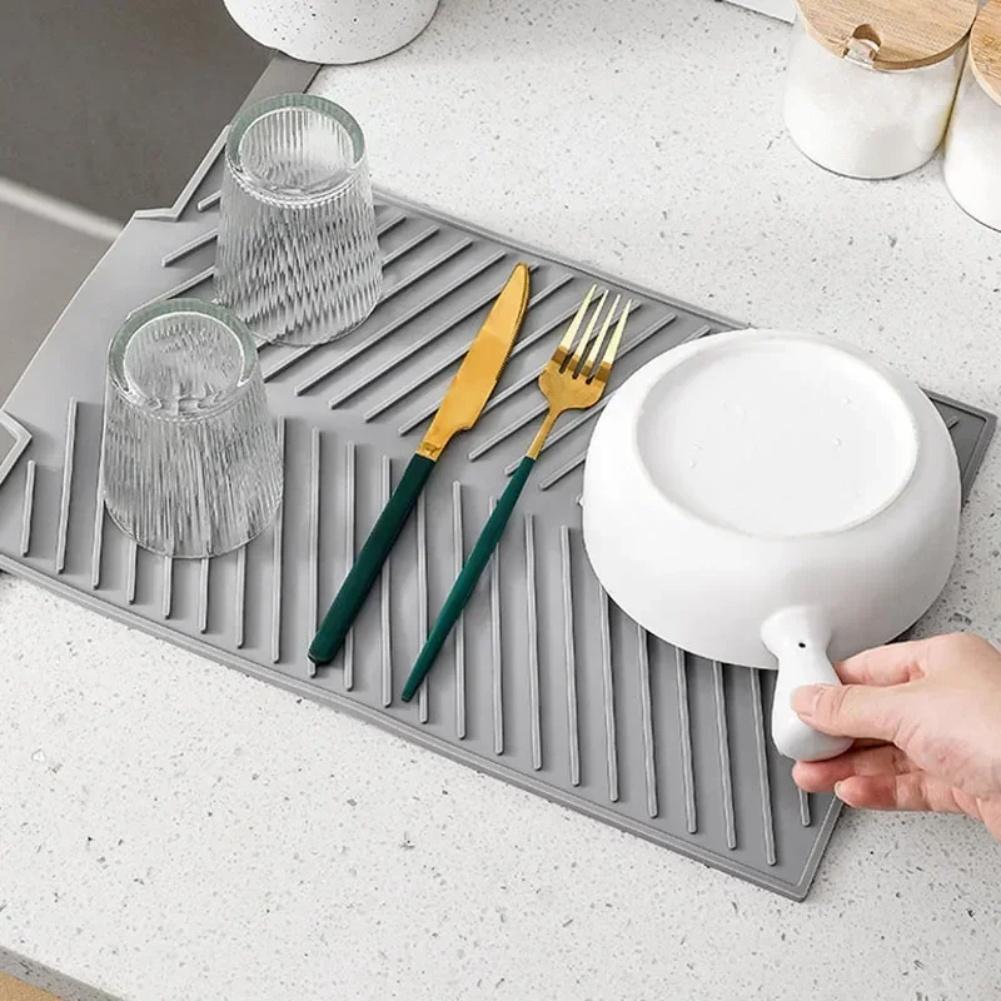 Bar Counter Coaster Dish Drying Mat Silicone Drain Pad