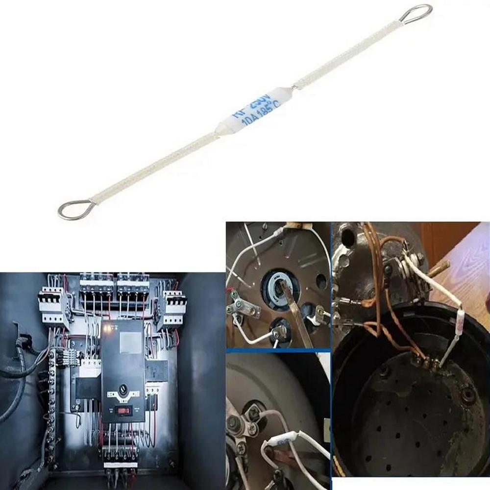 10Pcs High Temperature Ceramic Thermal Fuse 10/15/20A 250V 185℃ 230℃ for Small Home Appliance Replacement