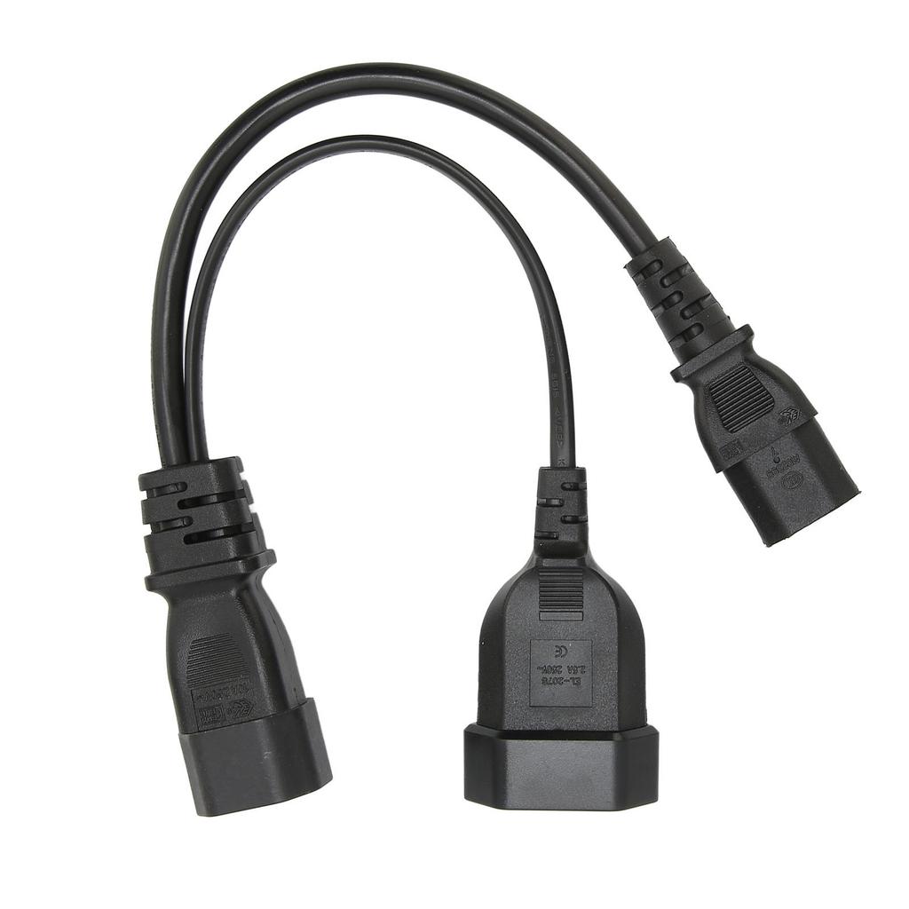IEC320 C14 to IEC320 C13 and  Power Cord Professional Y Splitter Power Plug Cord 12.6in 10A