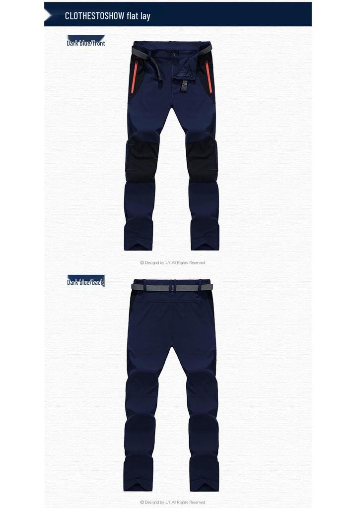 Men's Quick-Dry Elastic Hiking Pants - Breathable, Lightweight Outdoor Trousers for Summer Adventures
