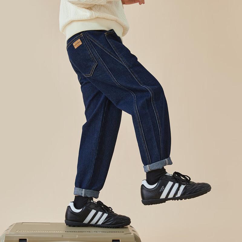 Джинсы для мальчиков DuoDuoJia, ретро, повседневные, стираные, из денима 140