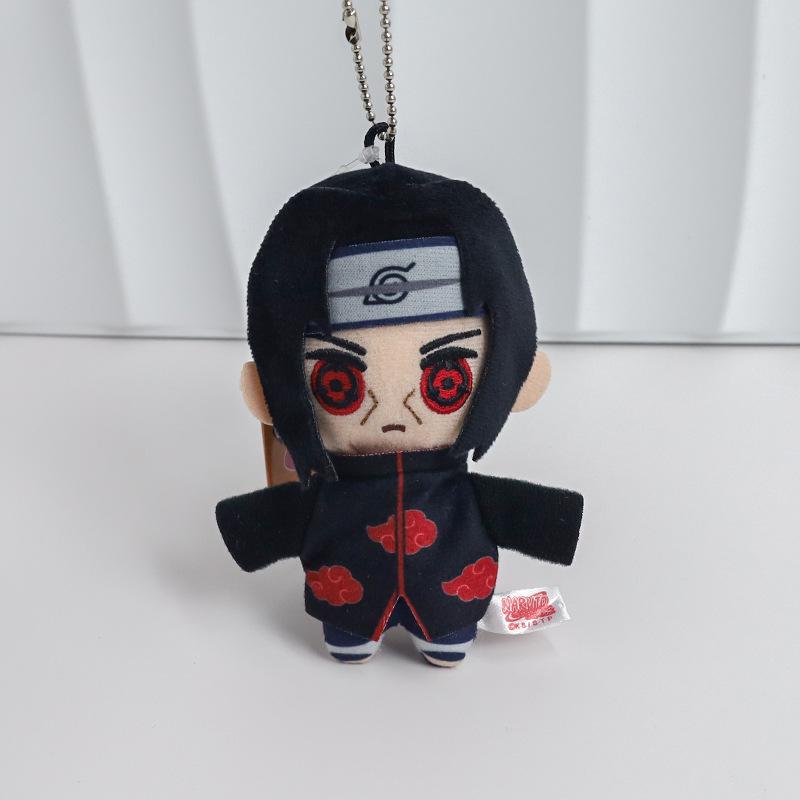 11cm Naruto Shippuden Anime Peripherals Plush Toy Keychain Naruto Cartoon Kakashi Gaara Cotton Toy Key Ring&Bag Hanger Ornament