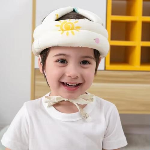 

Infant Baby Soft No Bumps Head Protective Hat Adjustable Head Cushion Bumper Bonnet for Crawling Walking