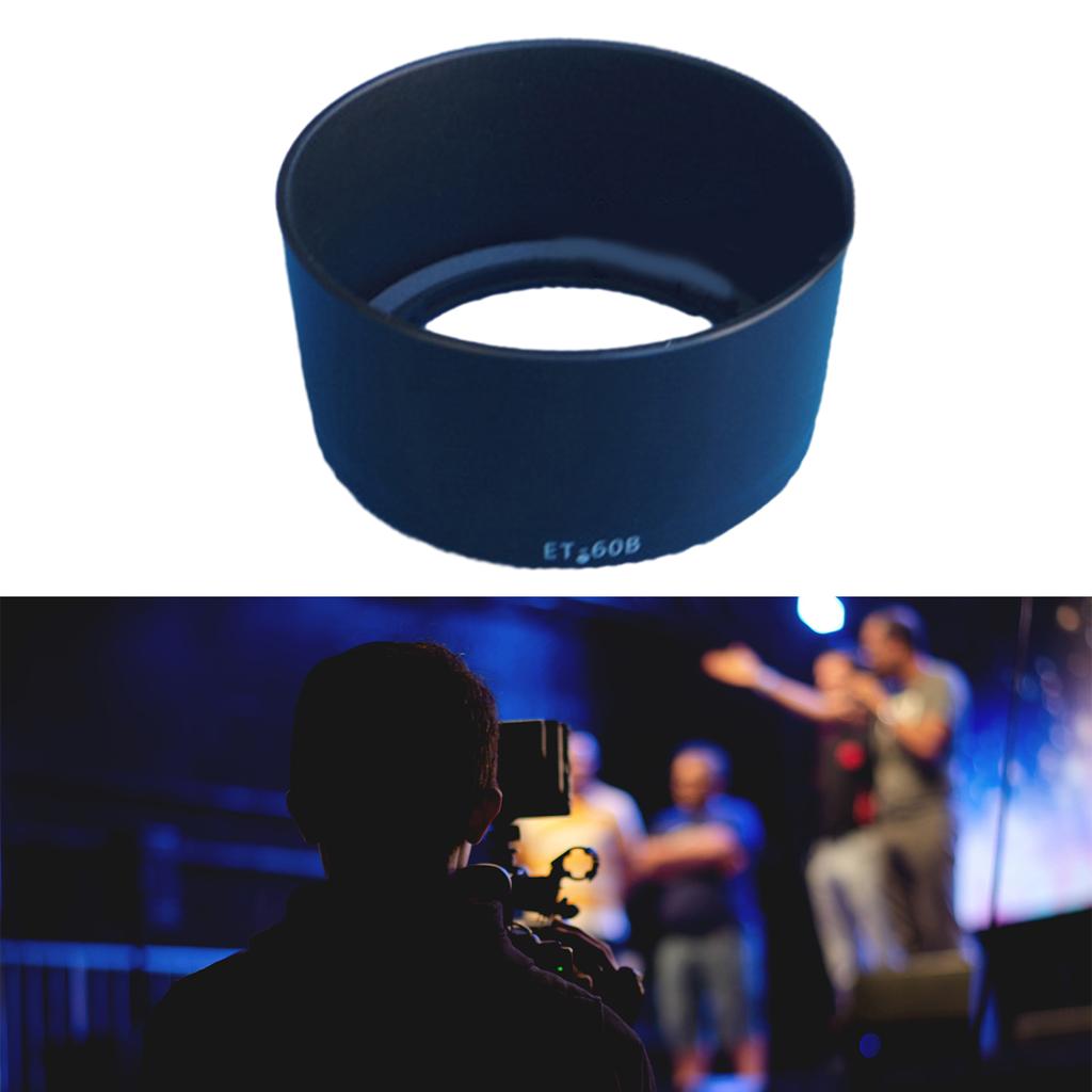 Reversible Lens Cover Caps ET-60B Lens Hood Dustproof Lens Protector for Canon RF-S 55-210 F5-7.1 IS STM Lens Repair
