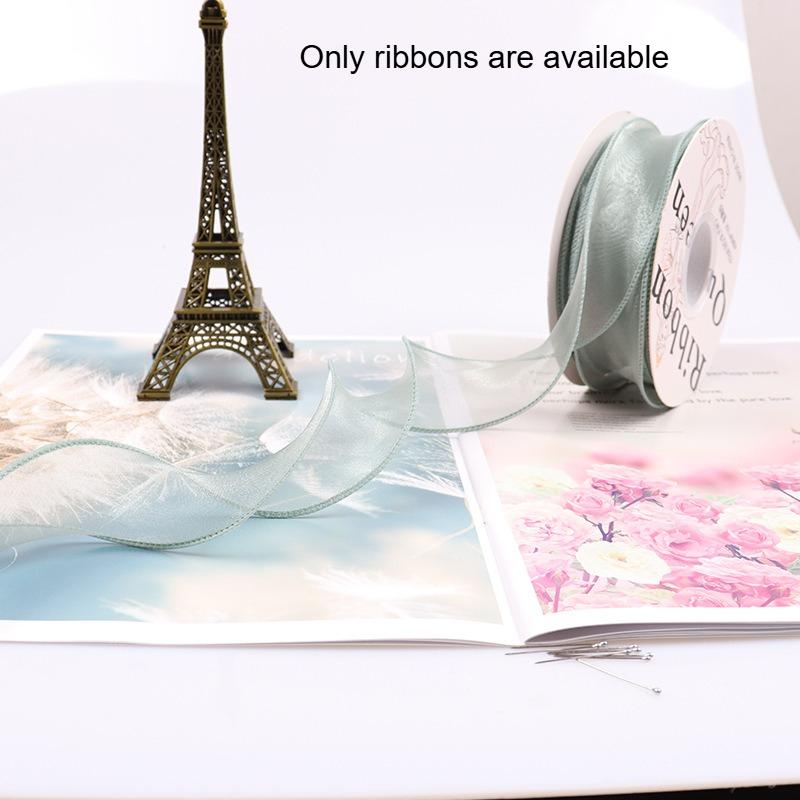 1 Roll Flower Packaging Ribbon Fish Tail Mesh Flower Shop DIY Material Wave Edge Fish Tail Mesh Belt Sewing Supplies