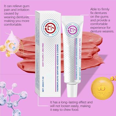 Klebstoffe Kleber Zahnpflege Zahnprothesenkleber Creme Weich Originale Langanhaltende Paste Sanft Bequem Für die Heimpflege Frauen Männer