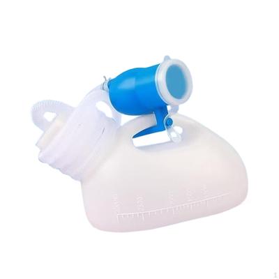 Male Pee Bottle Collection Pot with Lid and Hose Urinary Container for Patient