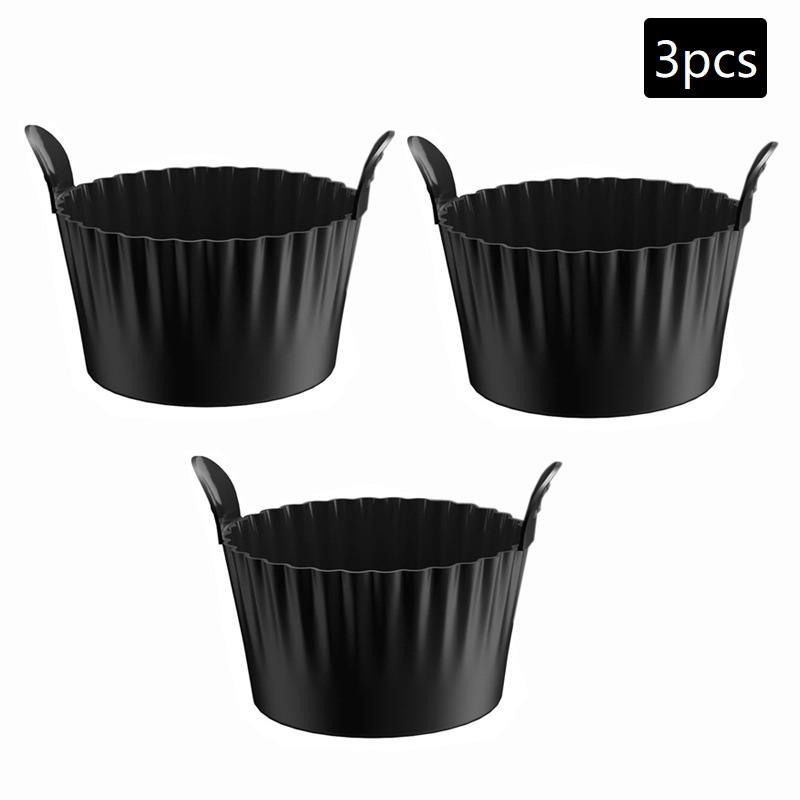 1/3/4 Pieces Reusable Air Fryer Silicone Baking Egg Cups For Eggs, Cakes, Meatballs, Non-Stick Kitchen Baking Tools