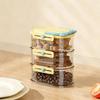 Stackable Spice Storage Box Moisture Proof Large Capacity Timed Seasoning Jar Snap-on Lid Plastic Sealed Storage Container