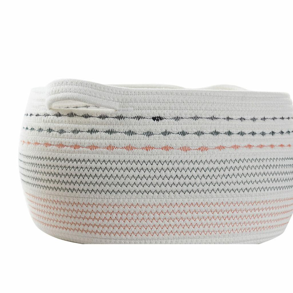 Basket Set DKD Home Decor White Black Orange 52 X 43 X 25 Cm