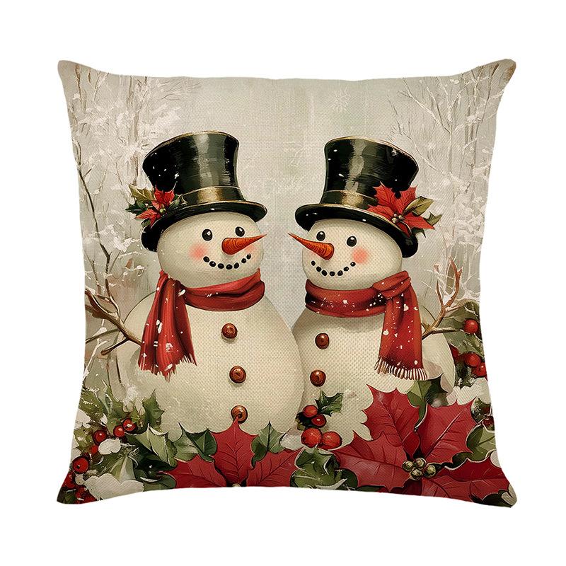 

Printed Pillow Cover Christmas New Sofa Decoration Cushion Cover Home Sofa Bedroom Cushion Pillow Cover 45 * 45Cm (without pillow core)