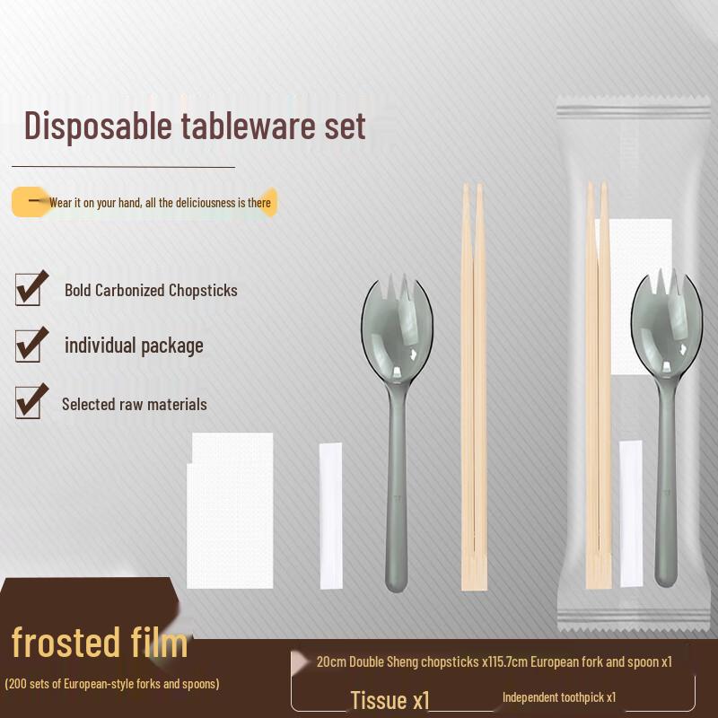 Einweg 4-teiliges Takeout-Besteckset