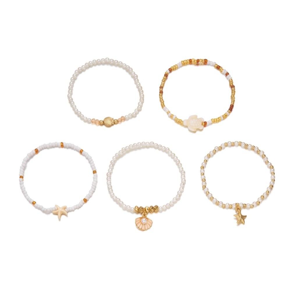 Turtle Pendant Multilayer Shell Bracelets Bohemian Wrap Charm Hand Chain Gifts