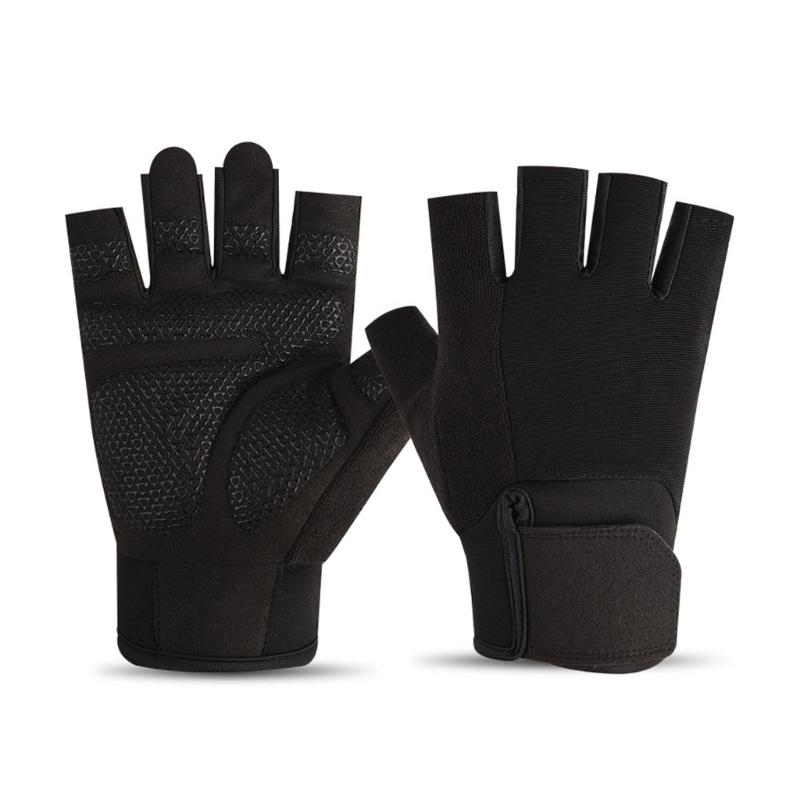 Fitness Glove Nonslip Breathable Workout Glove Fingerless Breathable Cycling Glove for Fitness and Training Enduring XL чёрный
