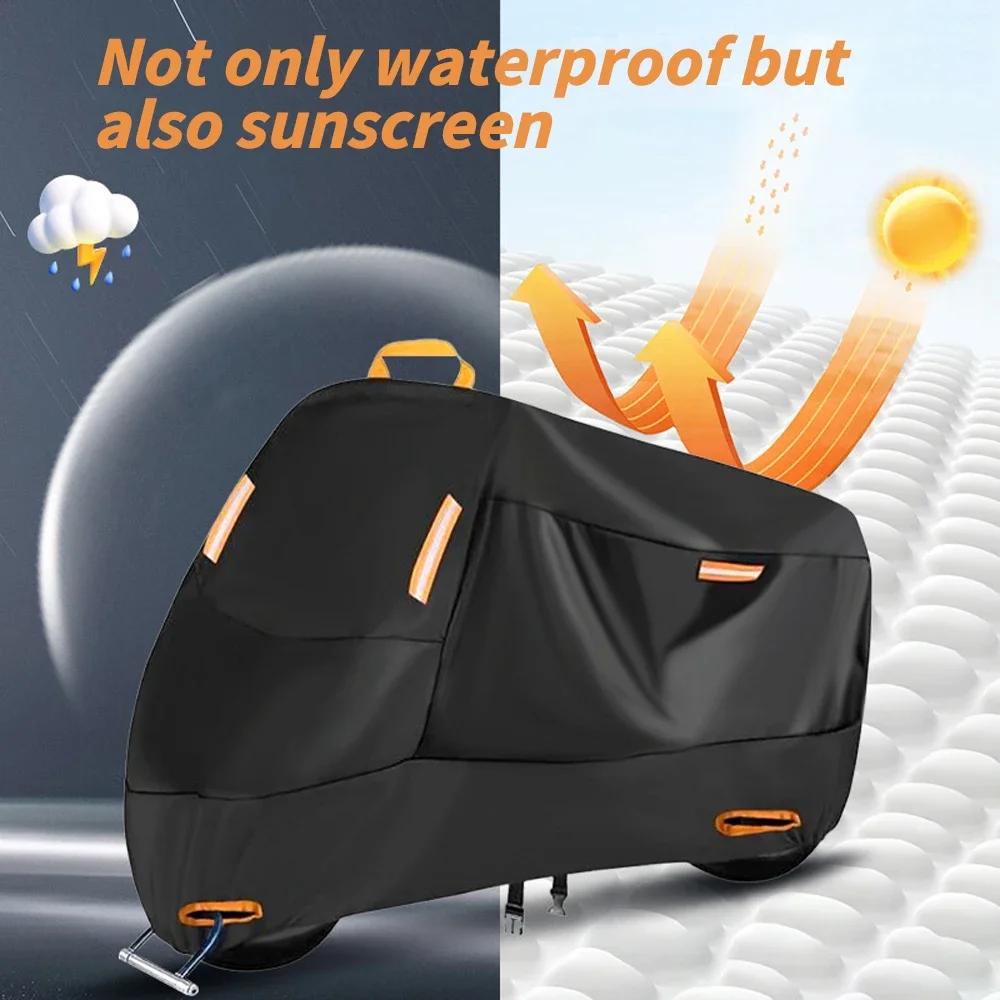 Motorcycle Cover Rain Sun Protection Cover Oxford Motorbike Clothing Dustproof Cover with Buckle M-4XL