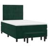 Box Spring Bed with Mattress Dark Green 120 x 190 cm Velvet