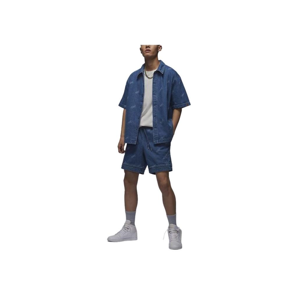 Nike SS24 Amerikanischer Retro Sportlich Lässiger Mode Knopf Polo Kurzarm T-Shirt Herren Oberteile Blau FN4654436