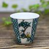 Washa no Kura Lucky Ochoko Sake Utensil Kutani Ware Sake Cup Saaya Shape Karako Pottery Brand Japanese Tableware Choko Cup Made in Japan