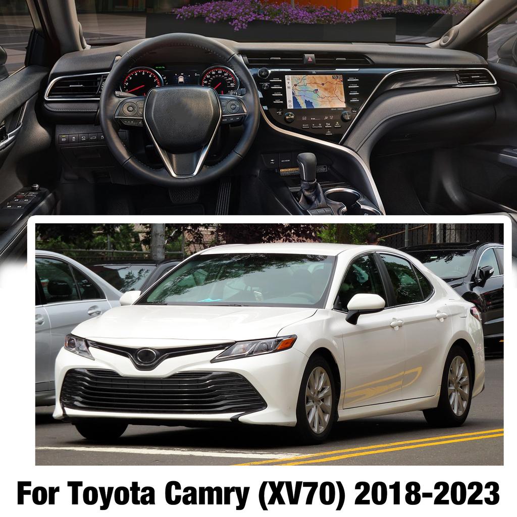 For Toyota Camry XV70 2018-2023 LHD Only Dash Mat Dashboard Cover Sunshade Pad Auto Interior Carpet Cushion Protector Black