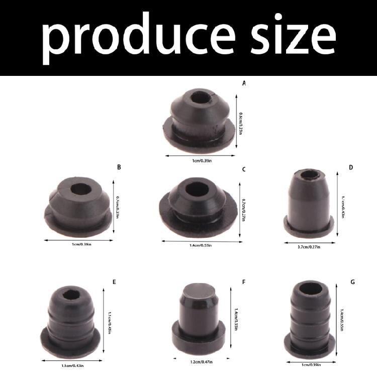 Bike Frame Grommet Insert for Cable Ports Black Push-Fit Rubber Trim for Entry Hole Care and Daily Upkeep Part