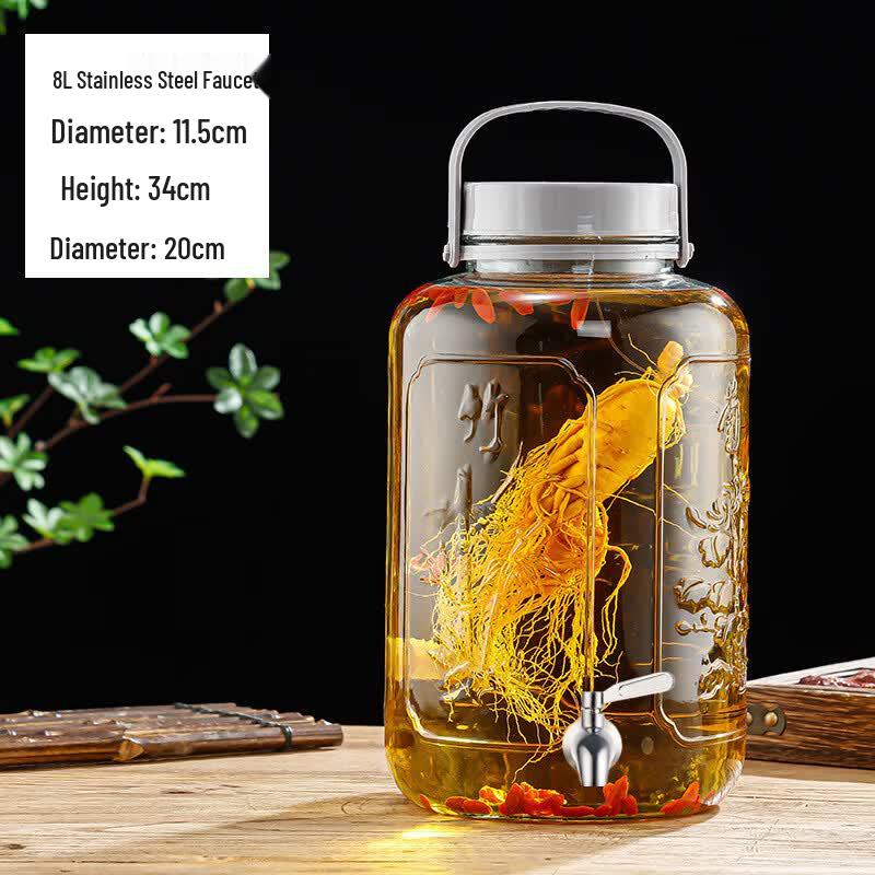 Thickened Sealed Wine Jar with Faucet