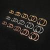 2pcs Fashion Hoop Earrings, Gold Color Tiny Cartilage Earrings Piercing Zircon Trendy Female Hoops Earrings For Women Men