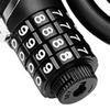 1.5m Bicycle Lock Cutting Resistant PVC Coating Flexible Cable 4 Digit Security Combination Lock for Outdoor Activities
