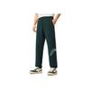 Li-Ning Comfortable Simple Letter Cuffed Mid-Waist Versatile Casual Pants Men bottoms Forest-Green AKLVC19-4