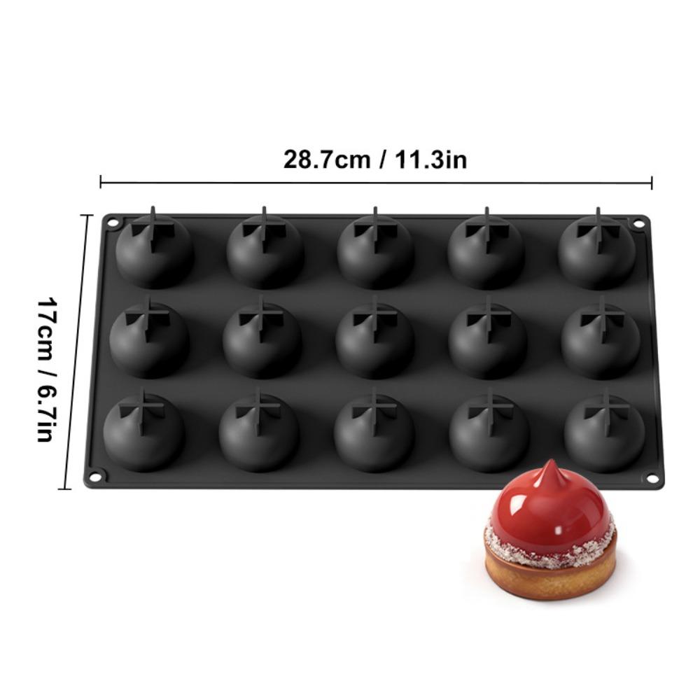 

15-Cavity Mousse Cake Mold Non-Stick 3D Shape Fruit Dessert Mold DIY Heat-Resistant Chocolate Dessert Mold Cake Making чёрный