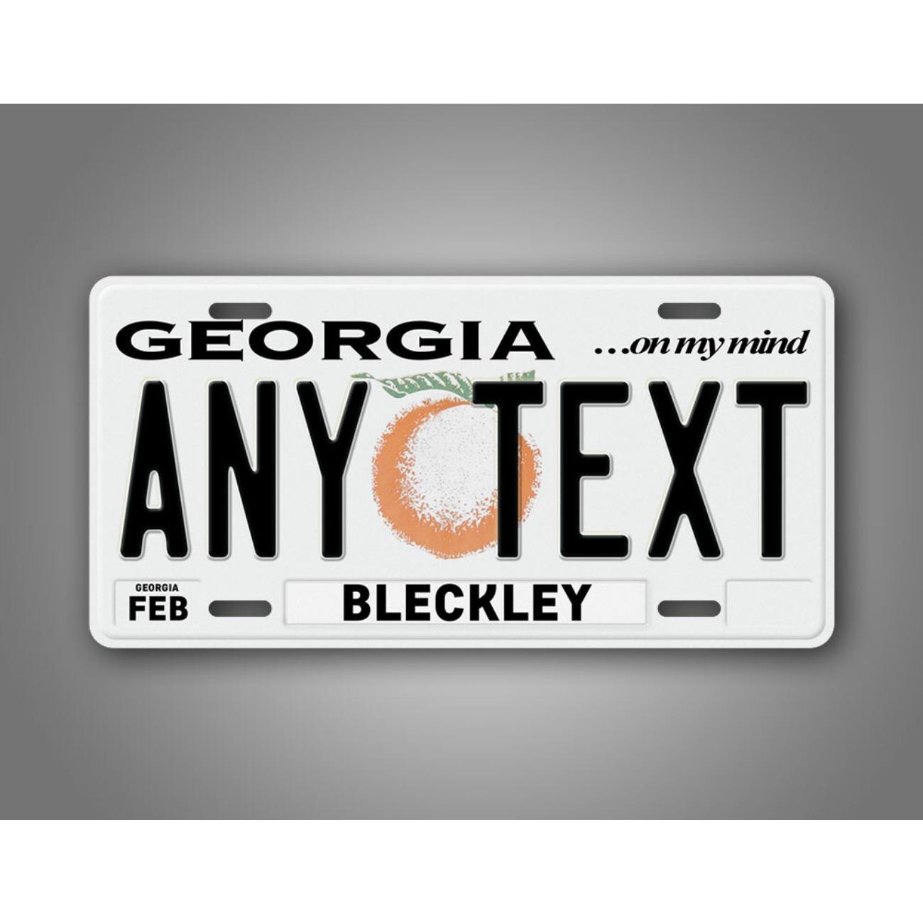 

Personalized Georgia Custom Text Decorative Tag Dustproof & Waterproof (Only Decoration) білий