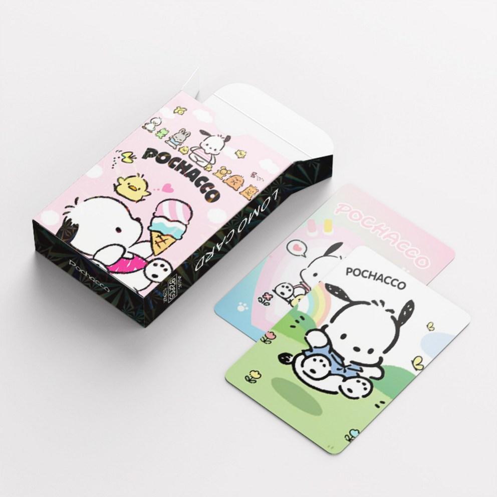 Sanrio Photocard Goods LOMO Illustration Photocard 60pcs + Mini Sticker 32pcs, Pochaco, 1ea