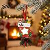 Handmade Wooden Ornaments Christmas Tree Ornaments, 2D Stocking House Shaped Photo Frame Hanging Personalized Frames Decor, Xmas Ornament for