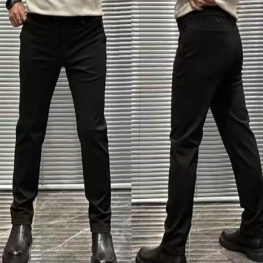 Slim-fitting Black Trousers, Thin and Versatile European Spring and Summer High-quality Light Luxury Business Pants, Men's Casual Trousers