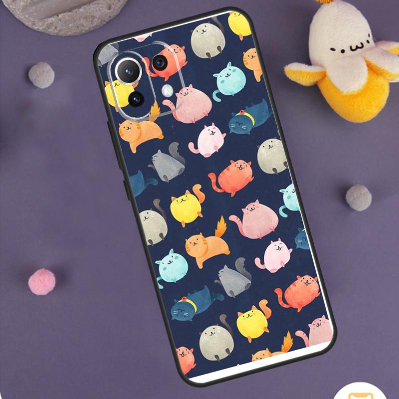 Cute Cartoon Cat Case For Xiaomi 15 14 Ultra 13T 14T 15T 17 Pro Max POCO F7 F5 F6 X5 X6 X7 Pro F8 Ultra Cover
