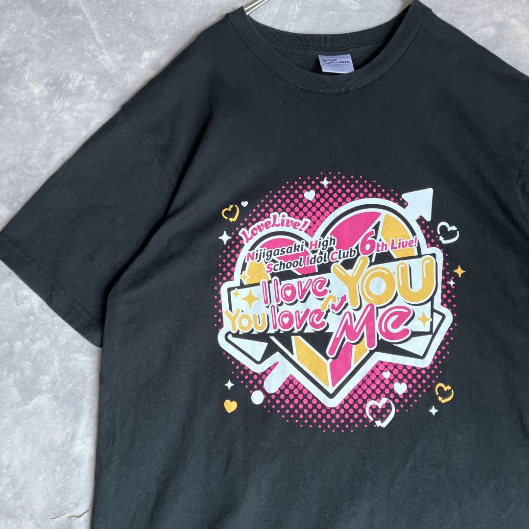 

[USED] Love Live! Nijigasaka School Idol Live T-Shirt NIJIGAKU Black