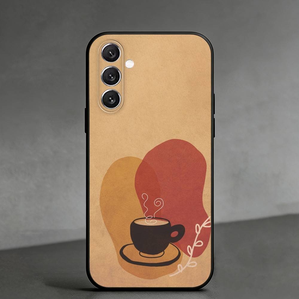 C-coffee Phone Case For Samsung Galaxy A91,80,73,72 ,71,53,52,32 ,31,22,21s,20,Soft Black Case