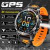 New Adventure GPS Map Navigation Smart Watch AMOLED Screen 10ATM Waterproof Clock Compass Flashlight BT Call Smartwatch Men