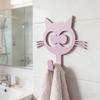 Set Of 2 Playful Cats Wall Hooks Easy To Installation Metal Construction Hanger for Coats Bags And Daily Essential